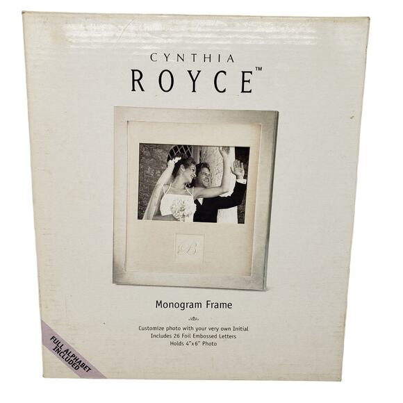 Cynthia Royce Silver Toned Monogramed Picture Frame - Picture 5 of 8